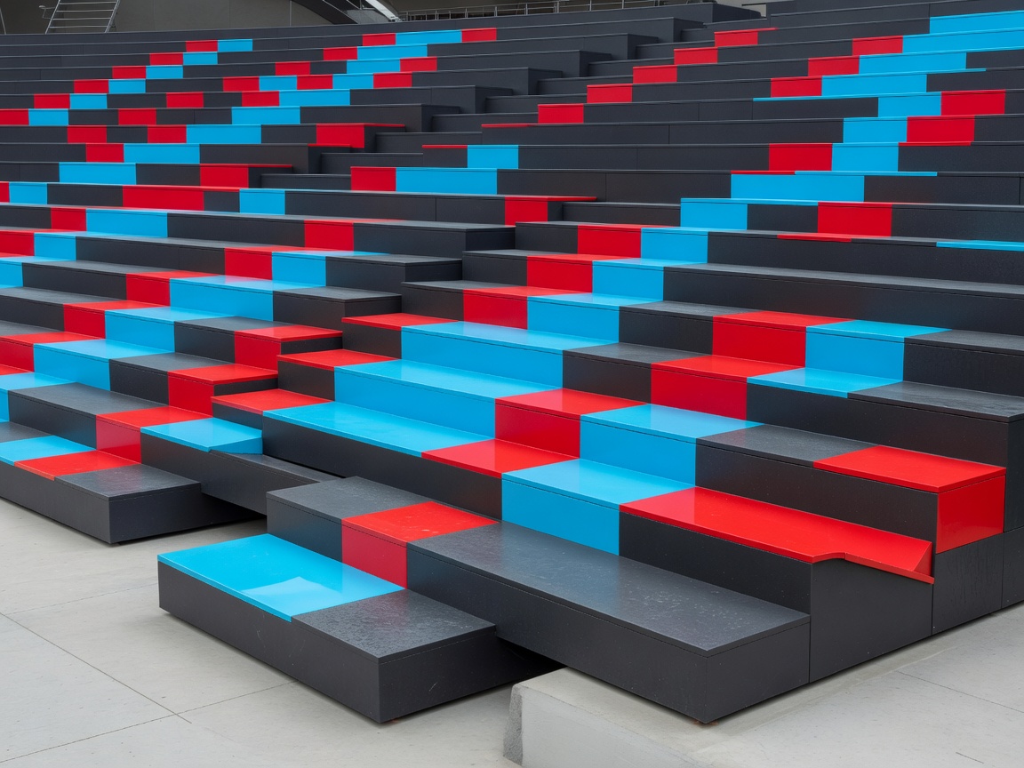 Abstract stadium seating representing Group H venue